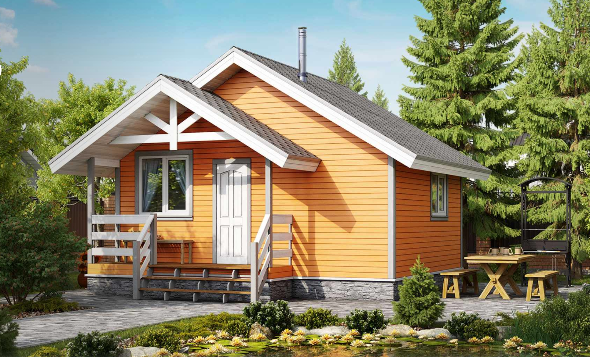 Баня из двойного бруса