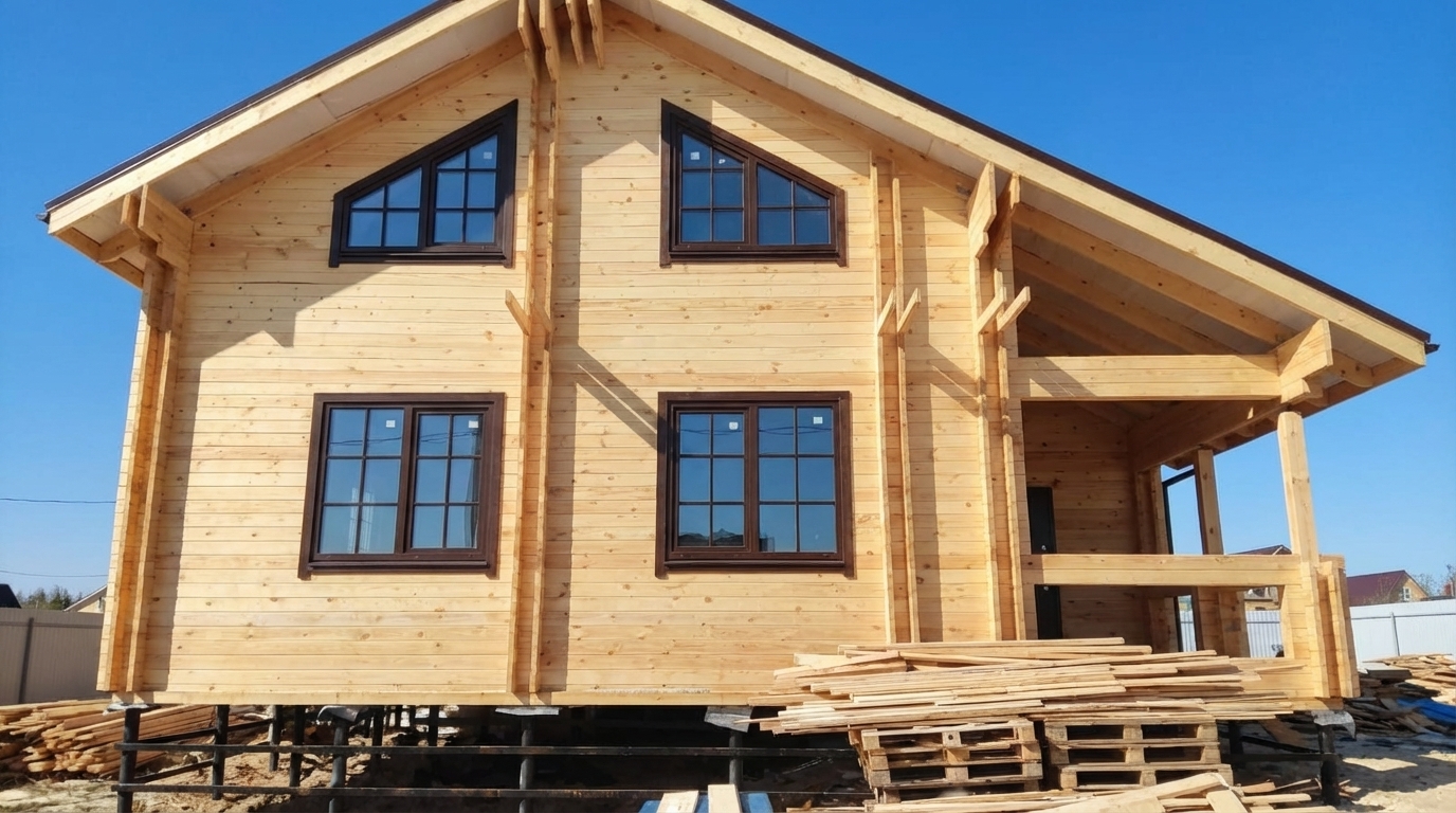 Дом из двойного бруса