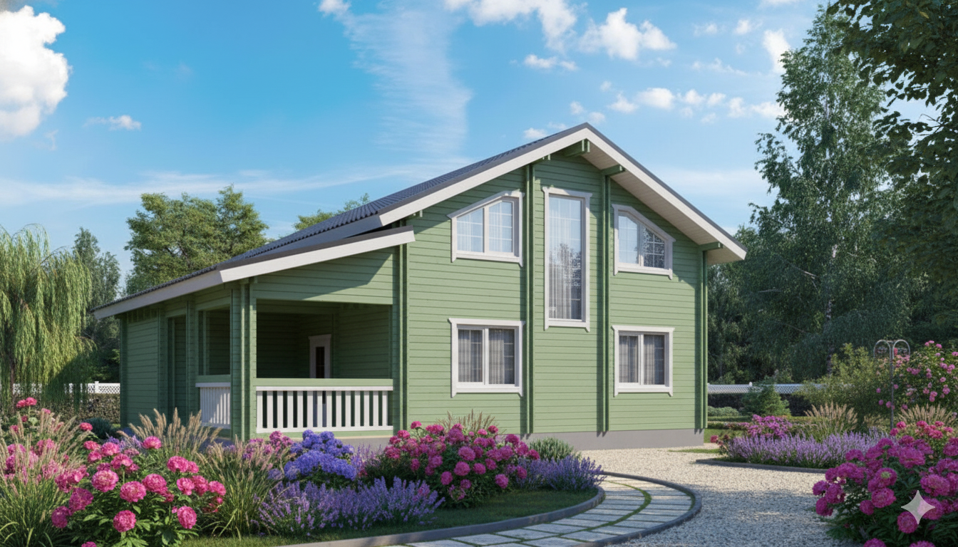 Беседка из двойного бруса - фото 4