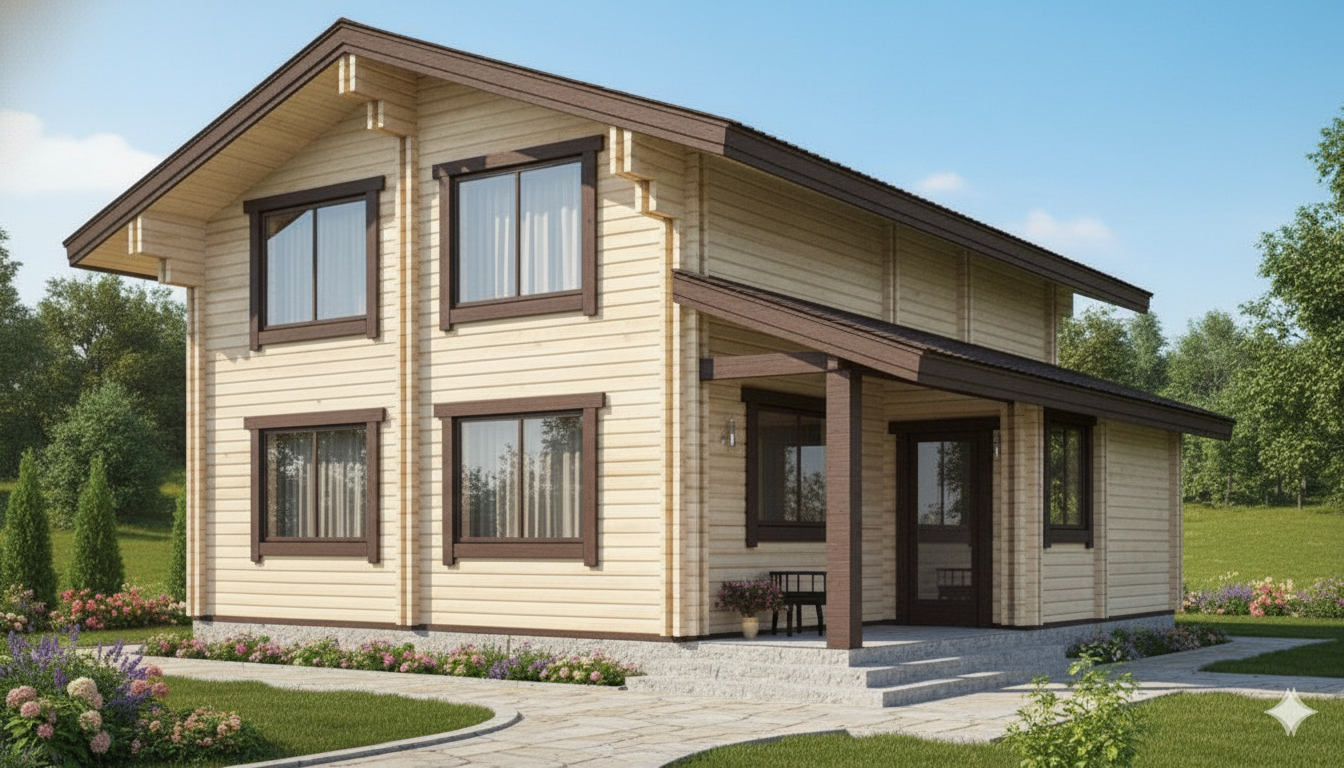 Беседка из двойного бруса - фото 2