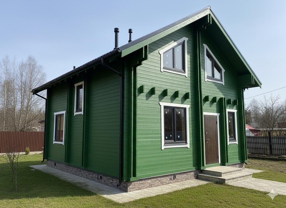 Дом из двойного бруса